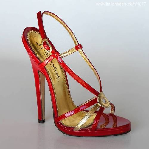 Red patent leather 6inch high heels sandals www.Italianheels.com/1877 #highheels #heels #italianheel