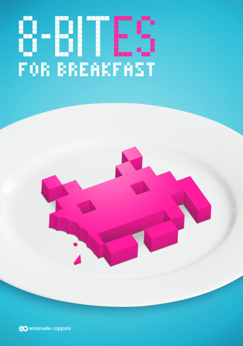 8-BITES for breakfast  by Emanuele Capponi Avaible on Society6
