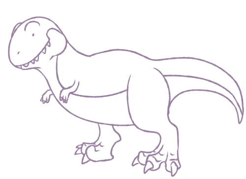 Trying to draw when when sick is a pretty frustrating experience. So here’s a quick little T-Rex doodle! ;)