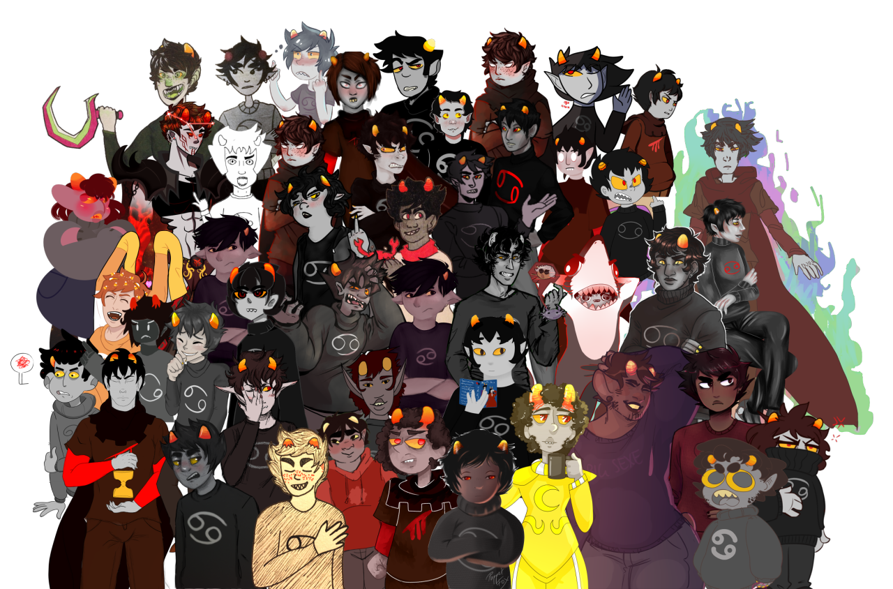 homestuckartists:  heres the dec. 18th drawpile! we drew Karkat Vantas for our weekly