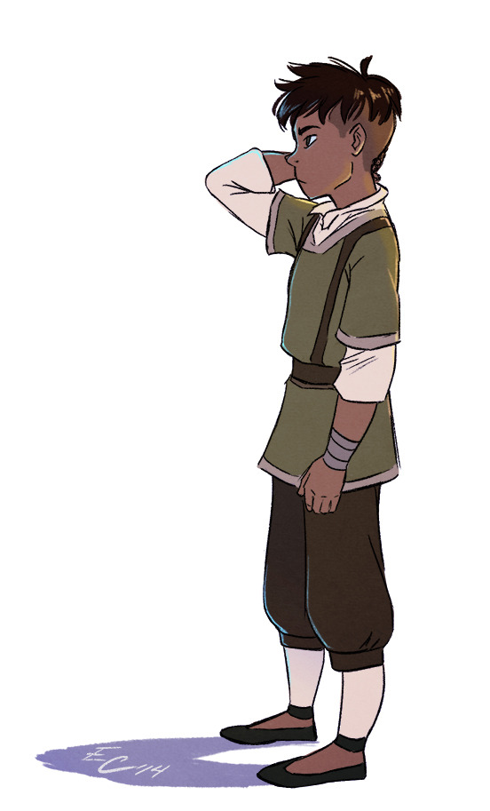vasirasart:  Some doodles of the new airbender kid seen in the Legend of Korra book
