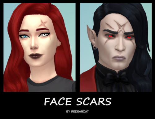 Face Scar_1Maxis Match New MeshTeen, Adult, Elder found in Occult Right Cheek &amp;  Occult