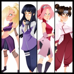 All Four Naruto Leading Ladies part of my