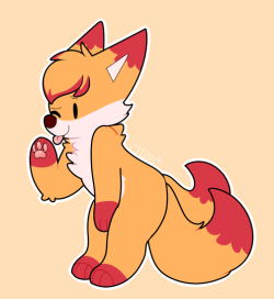 Kit-The-Fox41:Amazing Chibi Commission Of My Fursona Kit By @Qtipps :3C^w^