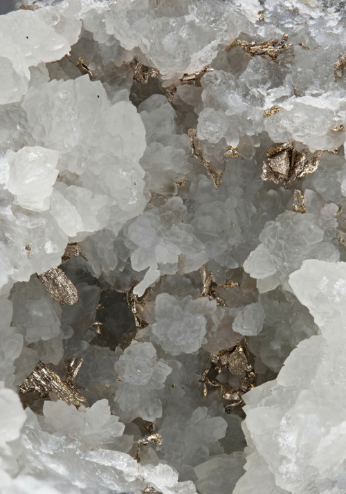 Melonite with Native Gold on Calcite - Cresson Mine, Eclipse Gulch, Cripple Creek District, Teller C