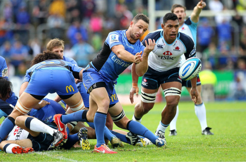 Alby Mathewson, Angus Cottrell, Kyle Godwin, Jayden Hayward and Matthew Hodgson of the Western Force