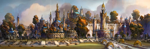 A concept of Suramar City for World of WarCraft Legion.
