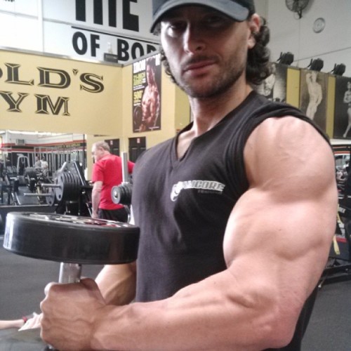 Showing Off His Arms