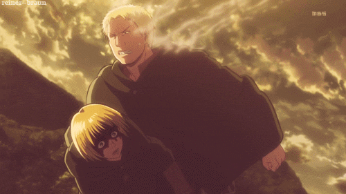 the-dick-lord-levi:  ask-thetitantrio:  don’t be scared lil armin mAMA BRAUN IS