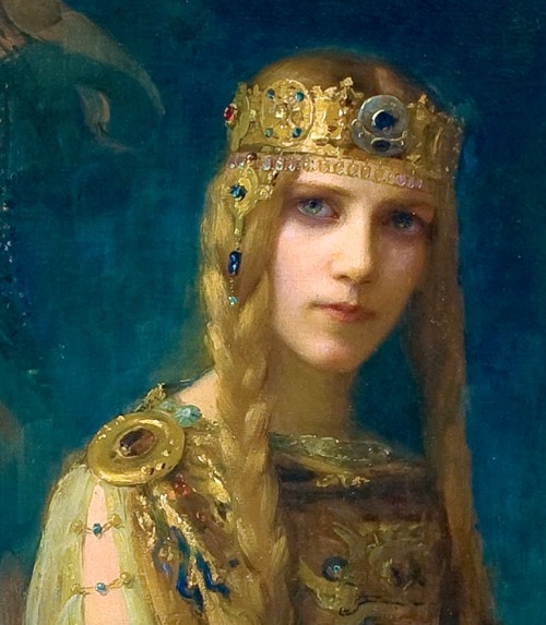 the-garden-of-delights:“Isolde” (1911) (detail) by Gaston Bussière (1862-1929).