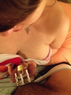 thesecretotherside:  Second day in chastity.