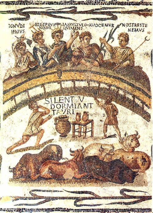 Roman mosaic from El Djem (220-250 CE)By Pascal Radigue (Own work) [CC BY-SA 3.0 (creativecom