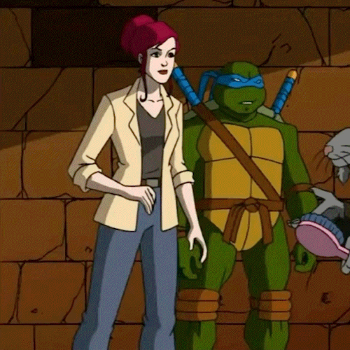 TMNT 2003 Dynamics: Leonardo And April ONeil