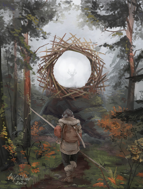 chiptrillino: -circle in the woods- _________________________art by - @chiptrillino