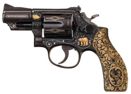 Ornate Smith and Wesson Model 19-2 revolver, a gift from Elvis Presley to Vice President Spiro Agnew