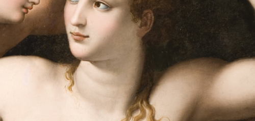 renaissance-art:Alessandro Allori c. 1570Venus Disarming Cupid (detail)
