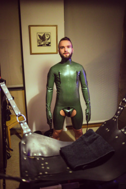 pigfun:  I had my new straight jacket finished by @regulation-london recently. I fucking love it. Back Entry, Nipple Zips, Belting,It can also be strapped down to my thighs because of special buckles in the hands, and  there’s even little wrist zips