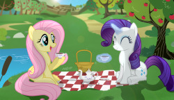 random-pony-things:Tea Party Ponies by ShutterflyEQD &lt;3