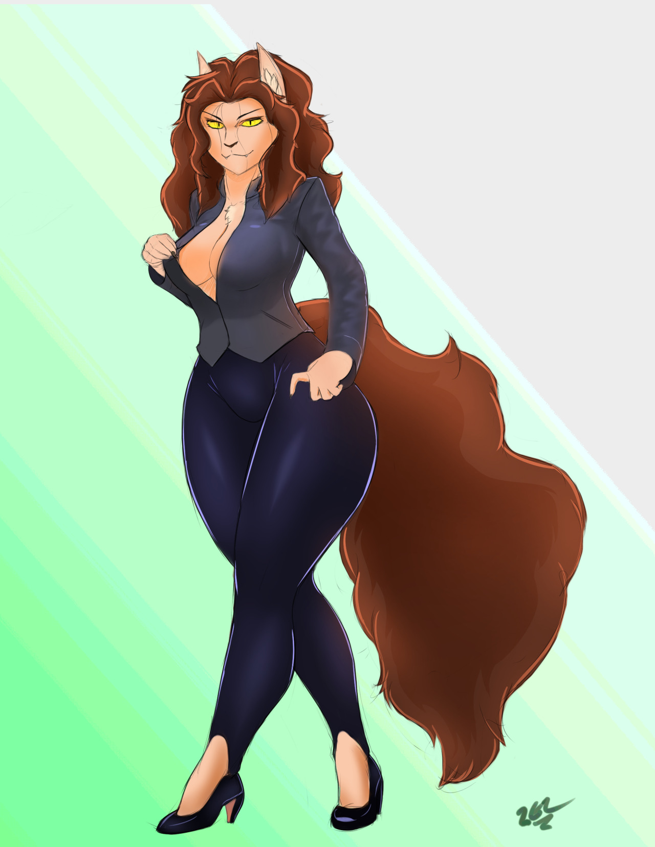 rezflux:  A random beast lady I made for @plagueofgripes. Little different from my