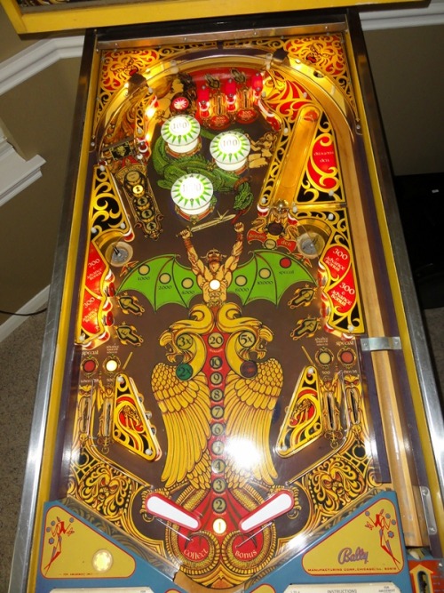 Beautiful 1978 pinball machine, “Lost World.” 