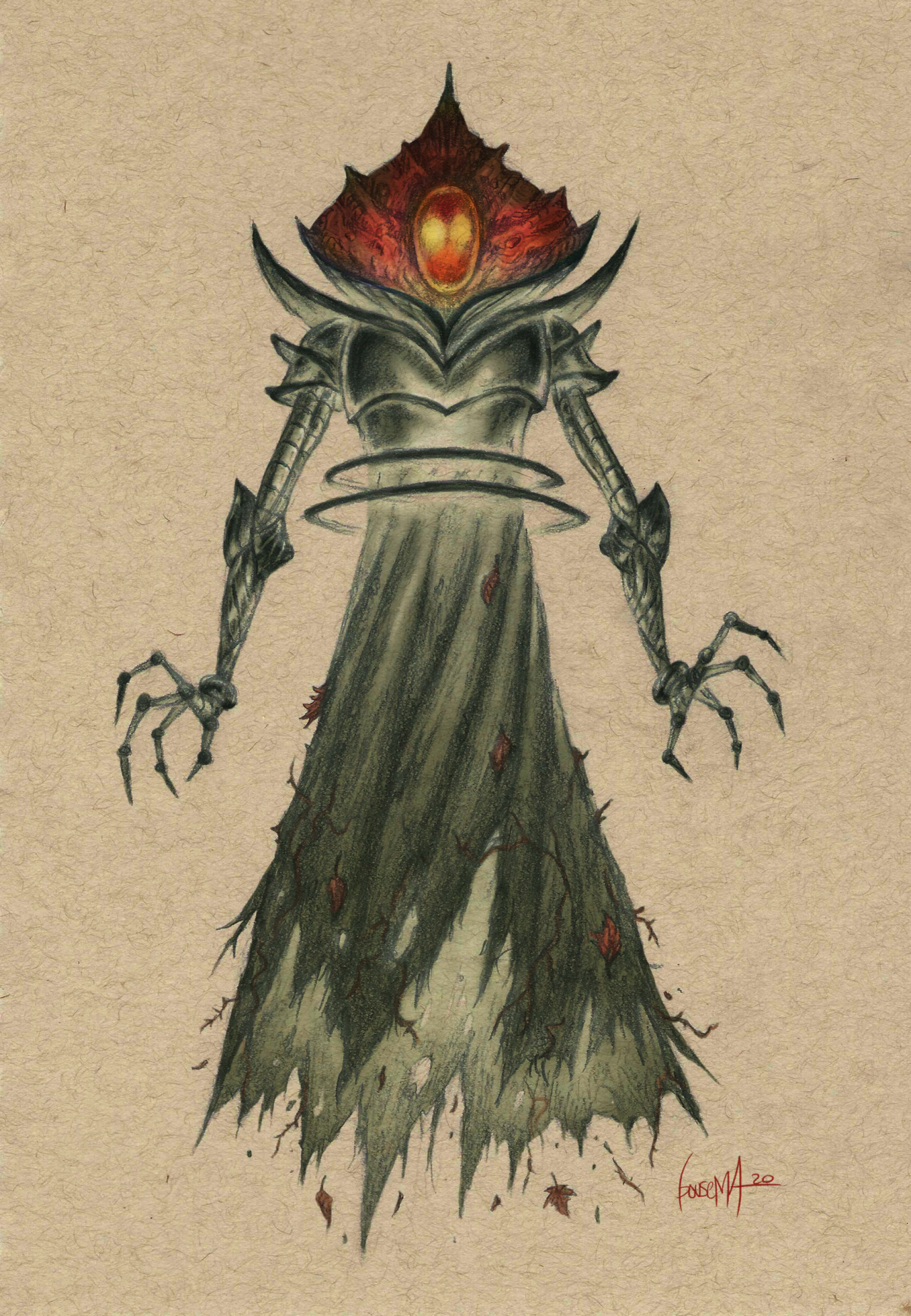 The Flatwoods Monster Voted on by my IG followers! My take was this alien is in a suit disguising as their surroundings through a sort of cloaking device. Very 50’s but still creepy
Gonna do 1 more cryptid and then start working on prints and a...
