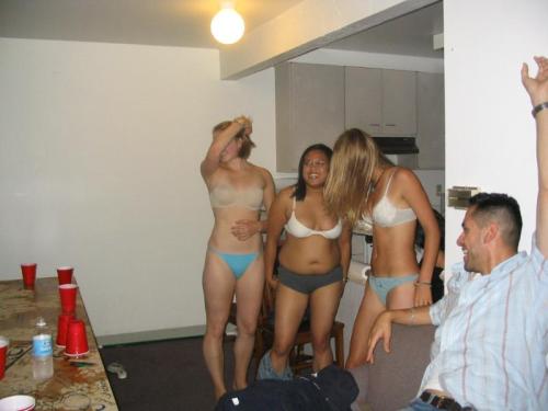 stripgamefan: A wonderful embarrassed strip beer pong game, with a large group of cute girls getting