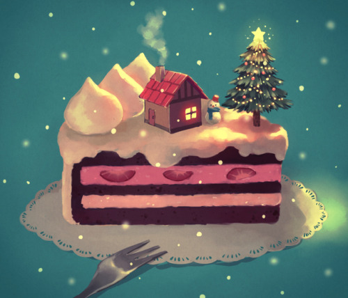 苺とチョコのクリスマスケーキ