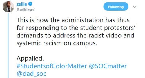 obaewankenope:  blackqueerblog: Students at the Ethical Culture Fieldston School held a sit-in protest Monday. The  group’s action were in response to a racist video that was filmed three  years ago. The video shows students of the Fieldston school