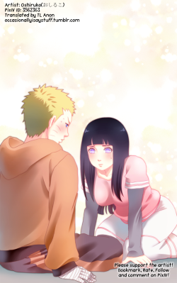 occasionallyisaystuff:  Source: ナルヒナ漫画 by おしるこTranslation: MeTypeset: U.T.L.These are the SFW segments for a bit of NaruHina smut.Full comic here.