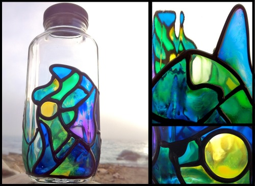 tamara-phillips: Recycled Stained-glass Water Bottles! Check them out!