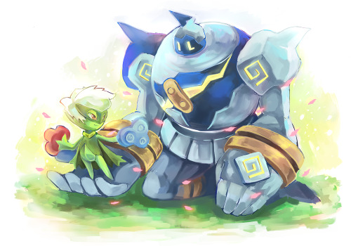 whitmoon: “ My Guardian Child ” Another my beloved Pokemons in my team, Golurk &amp;