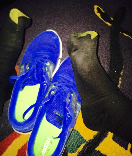 goldtoesocks:  A Little run 😉 they’re sweaty as hell! Try ‘em out! #my