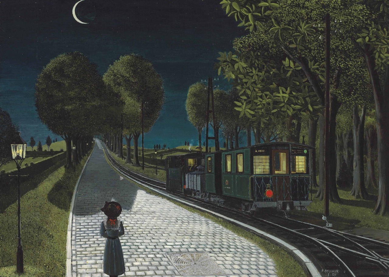 dappledwithshadow:Paul Delvaux (Belgian, 1897-1994)