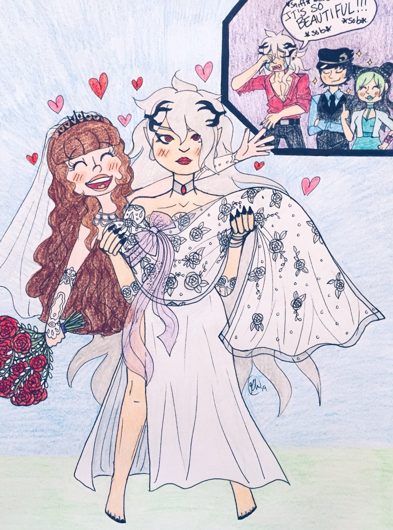 skeletonschoolgirl:  @low-res-ice-cube ‘s Yutu and Rider getting MARRIED!!! Yesu
