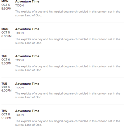 Gigasatan:   Tvguide’s Saying Reruns Start On Monday And That At’s Taking Over