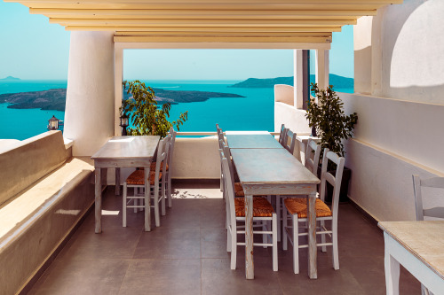 Patio with a view, Santorini