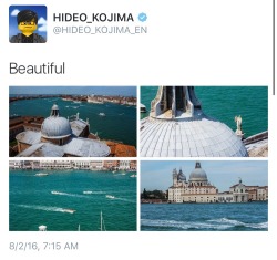 slow-riot:  Kojima seems to be enjoying Italy