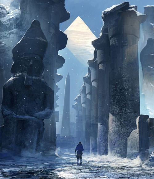 fantasy-art-engine:  Journey into a Frozen Kingdom by Feng Zhu