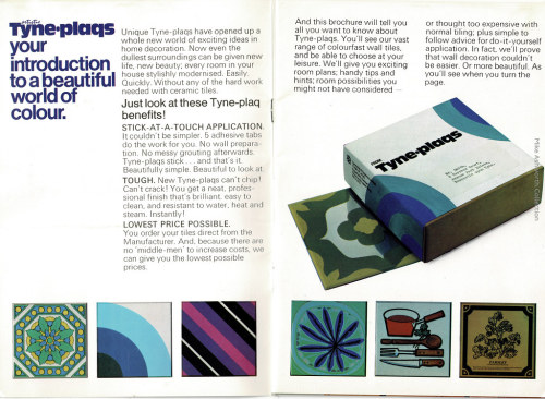 Tyne-plaqs tile catalogue, c. 1980