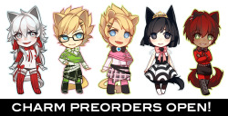 masasei:  morphine catgirl charms are now on preorder!! charm set ★ individual charms