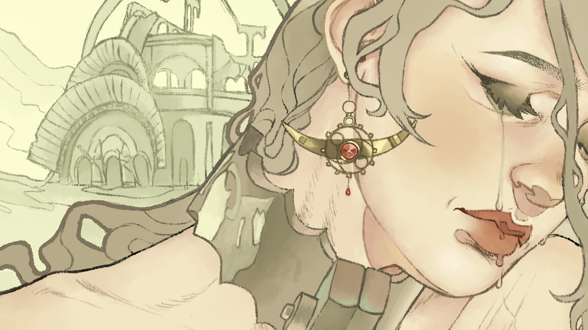 hansmannette: THE  MOON   ||   ROSA My first illustration for @bayonettafanzine
