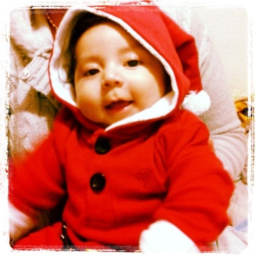 Mi sobrino Santiago!!!! :3 #Santiago #Santaclos #navidad #christmas #baby #kid