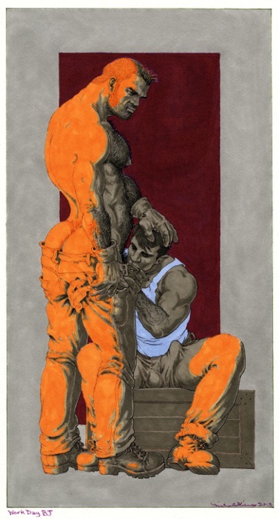 axxionman:  silvercockring:  by Michael KirwanWork Day BJ, 2013  (via TumbleOn) 