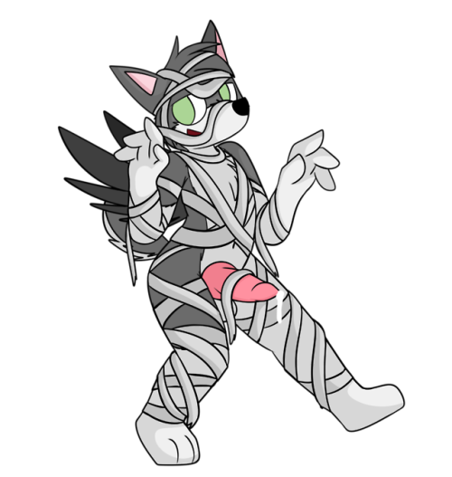 mrrottsonsfurryporndungeon: Spooky mummy Rotto invades ur dash! Also no mum-daides vers  Rawr ;3