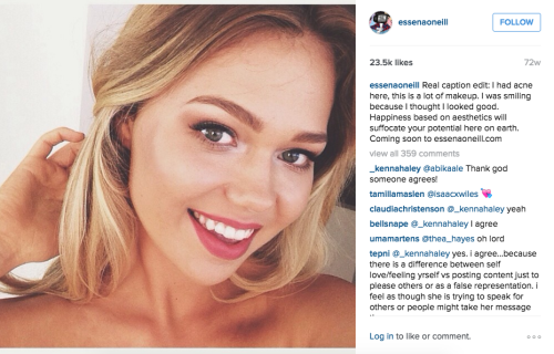 lunarcappy:  sexandtheastrology:  haydenomero:  so i dont know if any of you have heard of essena oneill, but basically she is this 18 year old girl who spend the last year building a ‘career’ in social media and youtube. however, yesterday, she deleted