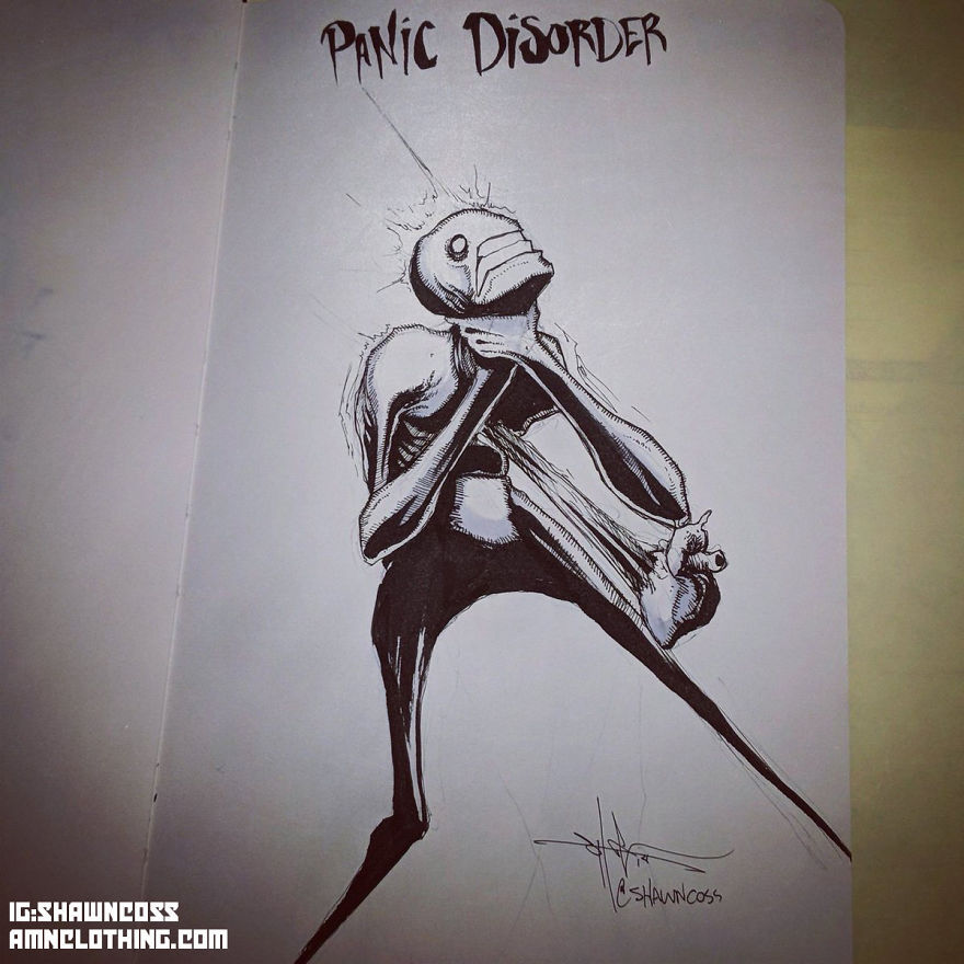 Mental Illness And Disorders Illustrations.