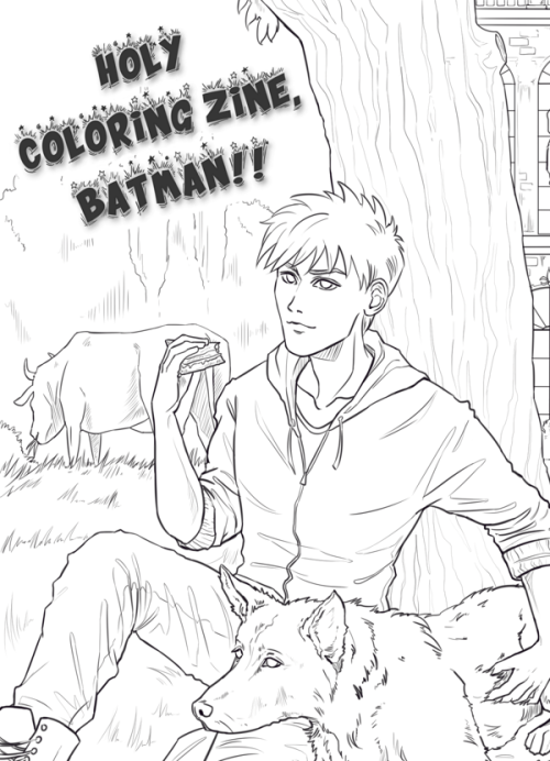 Preview of my piece for the @holycoloringzine , a non-profit Batfam centric coloring zine. Ther