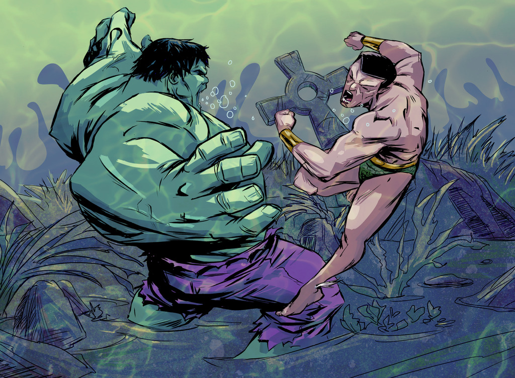 xombiedirge:  Classic Marvel Vs. by Sanford Greene 