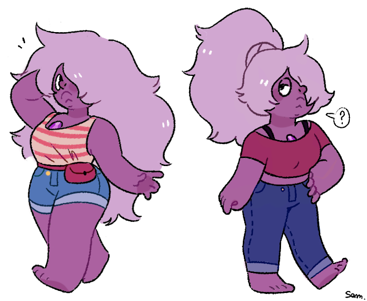 sam-oi: Amethyst in some casual outfits