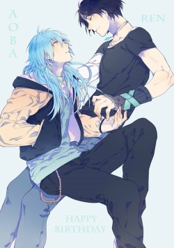 bluehairedmullet:  祝☆DMMDアニメ化＆蒼葉誕＆らくがき | サチ　Please